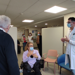 Visite du service Oncologie aux représentants des usagers de la Polyclinique de Courlancy